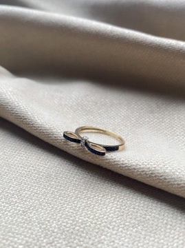 Złoty pierścionek 585 KOKARDKA - miniatura 2