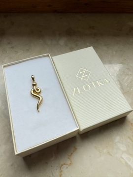 Złota zawieszka próba 585 WĄŻ - miniatura 3