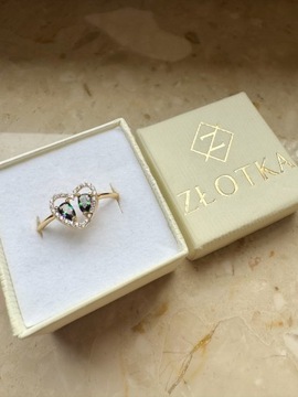 Złoty pierścionek 585 SERCE - miniatura 3