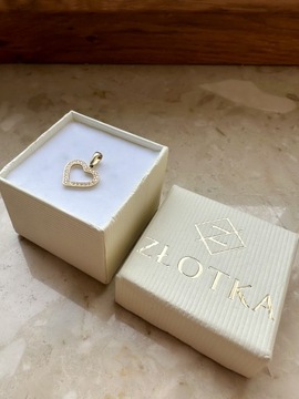 Złota zawieszka 585 SERCE CYRKONIE - miniatura 2