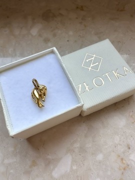 Złota zawieszka próba 585 PANTERA, KOT - miniatura 1