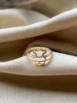 Złoty pierścionek 585 MIŚ MISIE - miniatura 1