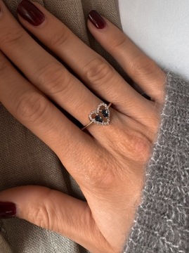 Złoty pierścionek 585 SERCE - miniatura 2