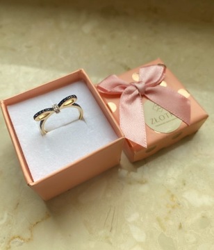 Złoty pierścionek 585 KOKARDKA - miniatura 5