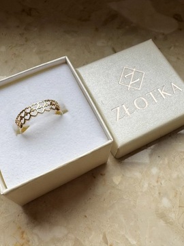 Złoty pierścionek 585 SERDUSZKA - miniatura 3