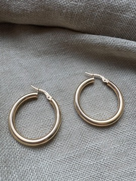 Złote kolczyki 585 KÓŁKA - miniatura 1