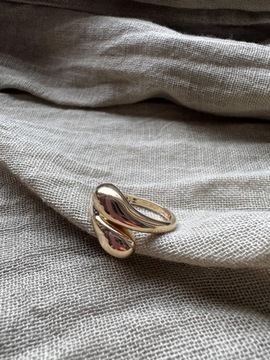 Złoty pierścionek 585 KROPLE - miniatura 2