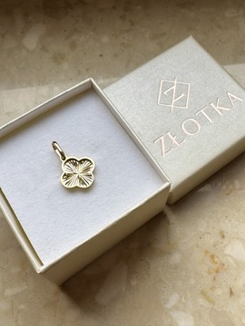 Złota zawieszka próba 585 KONICZYNKA DIAMENTOWANA - miniatura 1