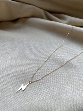 Złoty naszyjnik 585 BŁYSKAWICA, PIORUN - miniatura 1