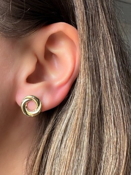 Złote kolczyki 585 KÓŁECZKA - miniatura 3