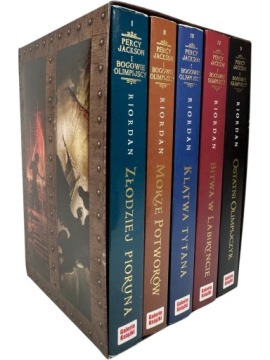 Zdjęcie egzemplarza: Percy Jackson i Bogowie Olimpijscy 1-5 / BOX / Rick Riordan zestaw książek