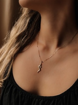 Złota zawieszka próba 585 WĄŻ - miniatura 2