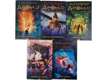 Zdjęcie egzemplarza: Apollo i Boskie Próby 1-5 / Rick Riordan zestaw książek / komplet