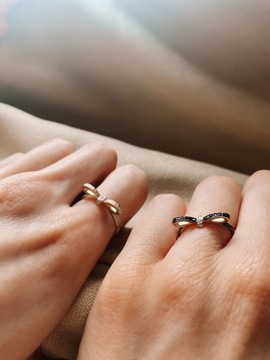 Złoty pierścionek 585 KOKARDKA - miniatura 4