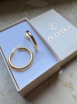 Złote kolczyki 585 KÓŁKA - miniatura 3