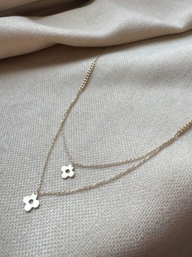 Złoty naszyjnik 585 NASZYJNIK KWIATUSZKI - miniatura 1