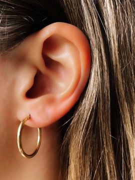 Złote kolczyki 585 KOŁA, KÓŁKA - miniatura 2