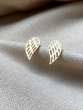 Złote kolczyki 585 SKRZYDŁA