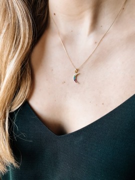 Złoty naszyjnik 585 KSIĘŻYC - miniatura 3