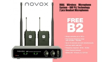 Набір мікрофонів бездротових novox free b2, фото