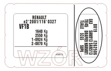 Sticker rated reno renault all models, buy