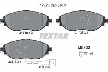 Textar 2473803 набор колодок тормозных, тормоза дисковое, фото