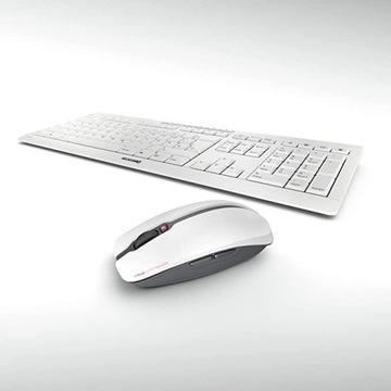 Бездротові набір клавіатура мишка cherry біла de наклейки pl подарок, фото