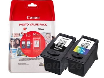 Картридж canon pg-560xl multi бумага фото 3712c004 черный черный , trójkolorowy, набор, фото