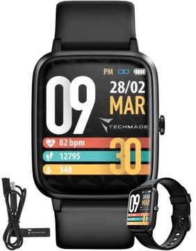 Smartwatch techmade tm-move-bk чорний, фото