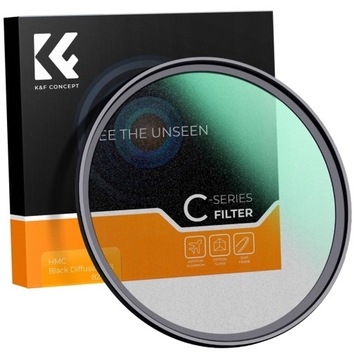 Фільтр efektowy k&f concept k&f чорний mist 1/8 nano-c 77mm, фото