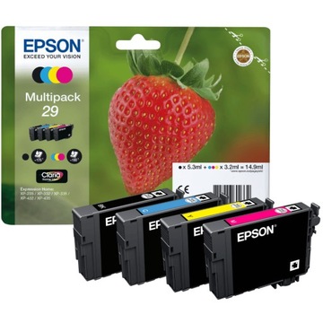 Картридж epson черный черный , красный маджента , голубой cyan , набор, желтый yellow c13t29864012, фото