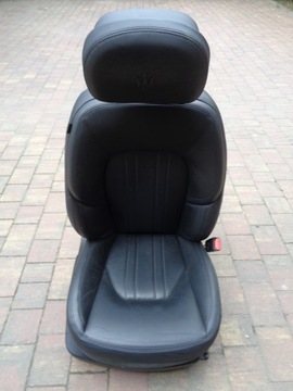 Sitzauflage Schwarz Kunstleder passend für Maserati Ghibli 3 OT406