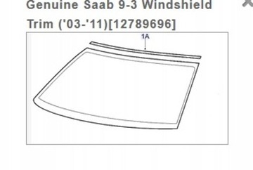 Saab oe 12789696 trim decorative front window, buy