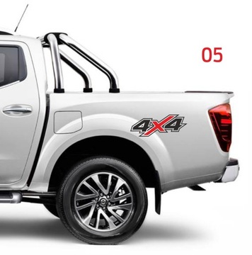 Наклейка carstickers 4x4 до nissan navara черно-красная, фото