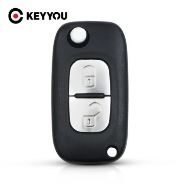 KEYYOU CE0523 2/3 BT Filp Remote Car Key Shell Case For Peugeot