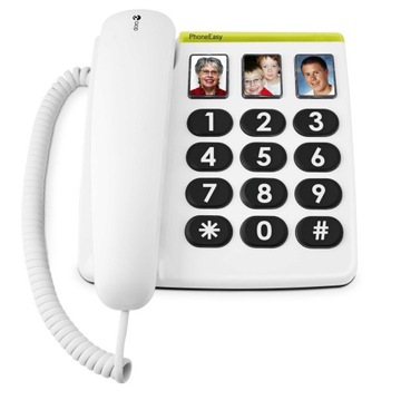 Телефон стаціонарний doro phoneeasy білий, фото