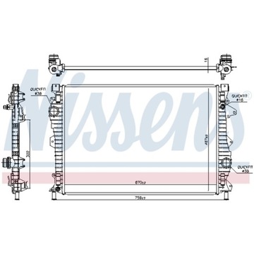 Nissens 606681 радиатор, система охлаждения двигателя, фото