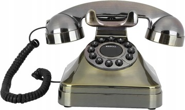 Vintage телефон стаціонарний, ретро провідний, фото