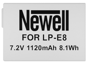 Батарея newell lp-e8 1120 mah для canon, фото