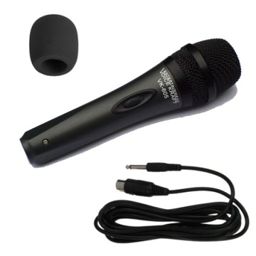 Мікрофон динамічний вокальний voice kraft vk-605 губка мікрофонна cabletech mik1574a 60 mm, фото