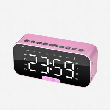 Колонка з годинник bluetooth в колір różowym, фото