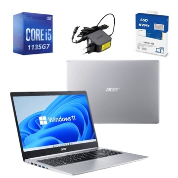 Ноутбук acer a515-56-57x2 15,6 " intel core i5 20 gb / 512 gb срібний, фото