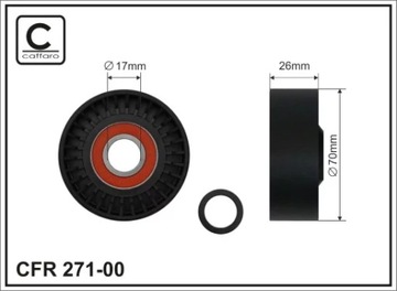 Натяжной ролик vw audi seat skoda, фото