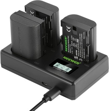 Зарядка для акумуляторів lp-e6 2x батарея, фото