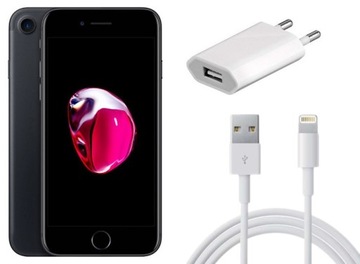 Смартфон apple iphone 7 2 gb / 32 gb 4g lte чорний зарядка електрична co2 apple lightning, usb для apple 1000 ma 5 v 0135 білий, фото