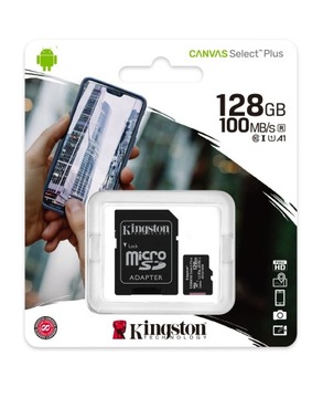 Kingston карта micro casa leva sd 128gb адаптер 100mb/s супер швидка android ios imac, фото