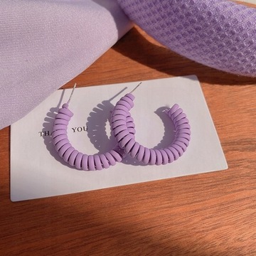 Purple earring set серце flower геометричні dro, фото