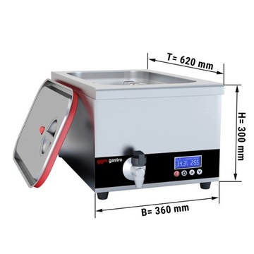 Пристрій для приготування їжі вакуум sous-vide - 24l, фото