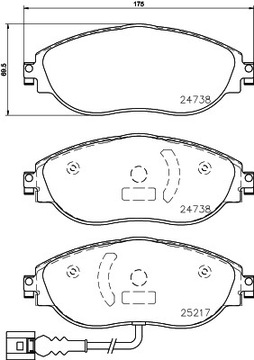 Brembo права 85 144 набор колодок тормозных, тормоза дисковое, фото