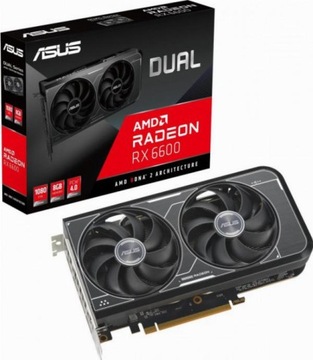 Asus dual radeon rx 6600 игровой oc v2 8gb gddr6 - купить в